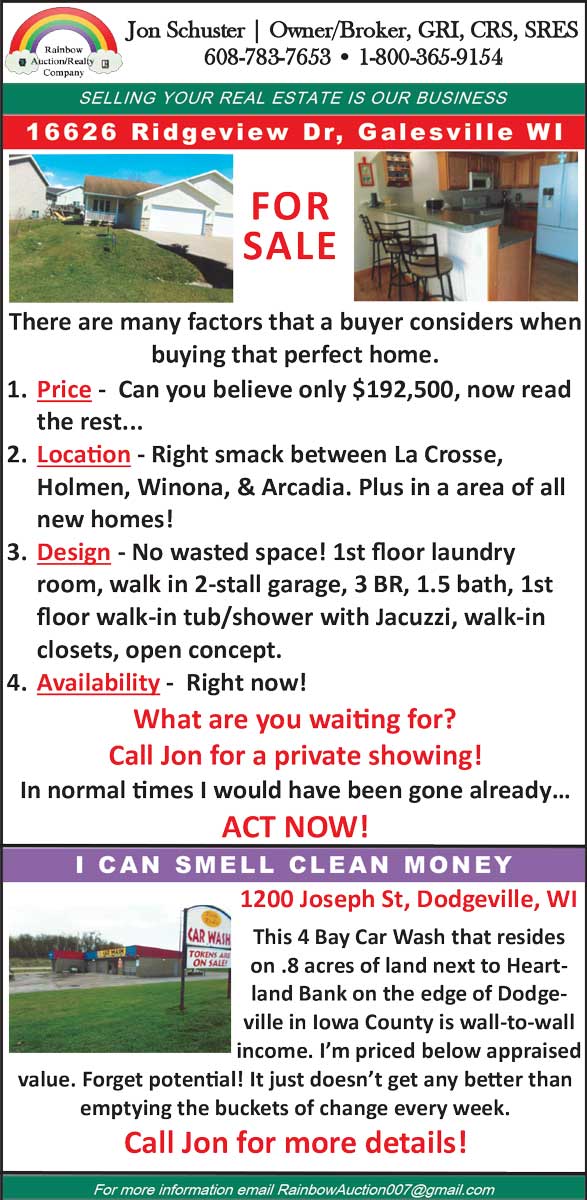 Commercial Listings | Rainbow Auction Service | Holmen, WI